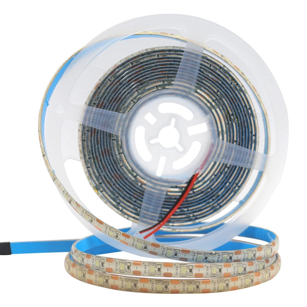 5V USB LED Strip Light 2835 Dimmable Touch Switch 60Led Backlight TV Flexible Tape Under Cabinet Light Night Lamp Warm White Red