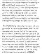 ZY MPU9250 9-Axis IMU Sensor Module Accelerometer Gyroscope Magnetometer I2C Digital Attitude Sensor For Arduino