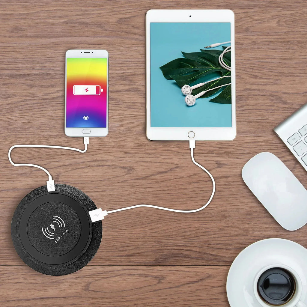 QI 3 in 1 Wireless Charger Built in Type-C USB Ports Desktop Embedded Charging Station for iPhone 13 Xiaomi Airpods Mobile Phone