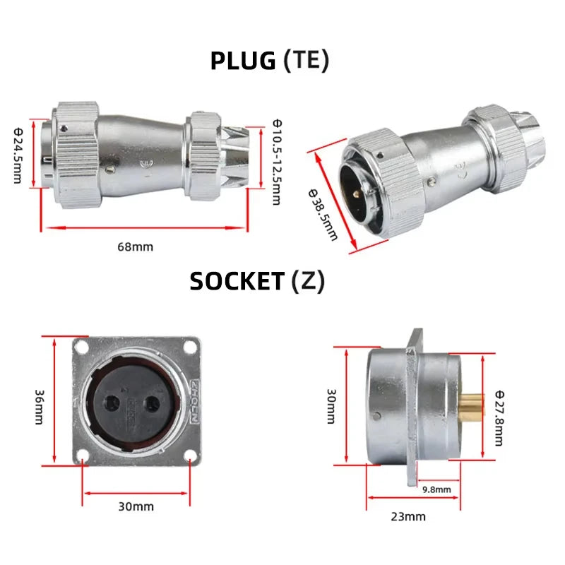 ZHQCN WY/HY28 TE+Z M28 Male And Female Docking Aviator Aviation Plug Socket Connectors 2 Pin For Machines And Equipment