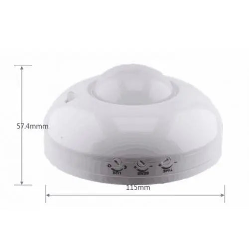 PIR Infrared Sensing AC110-240V 10A 360 Degree Motion Sensor 5s-10min Delay Adjustable Photosensitive Adjustable