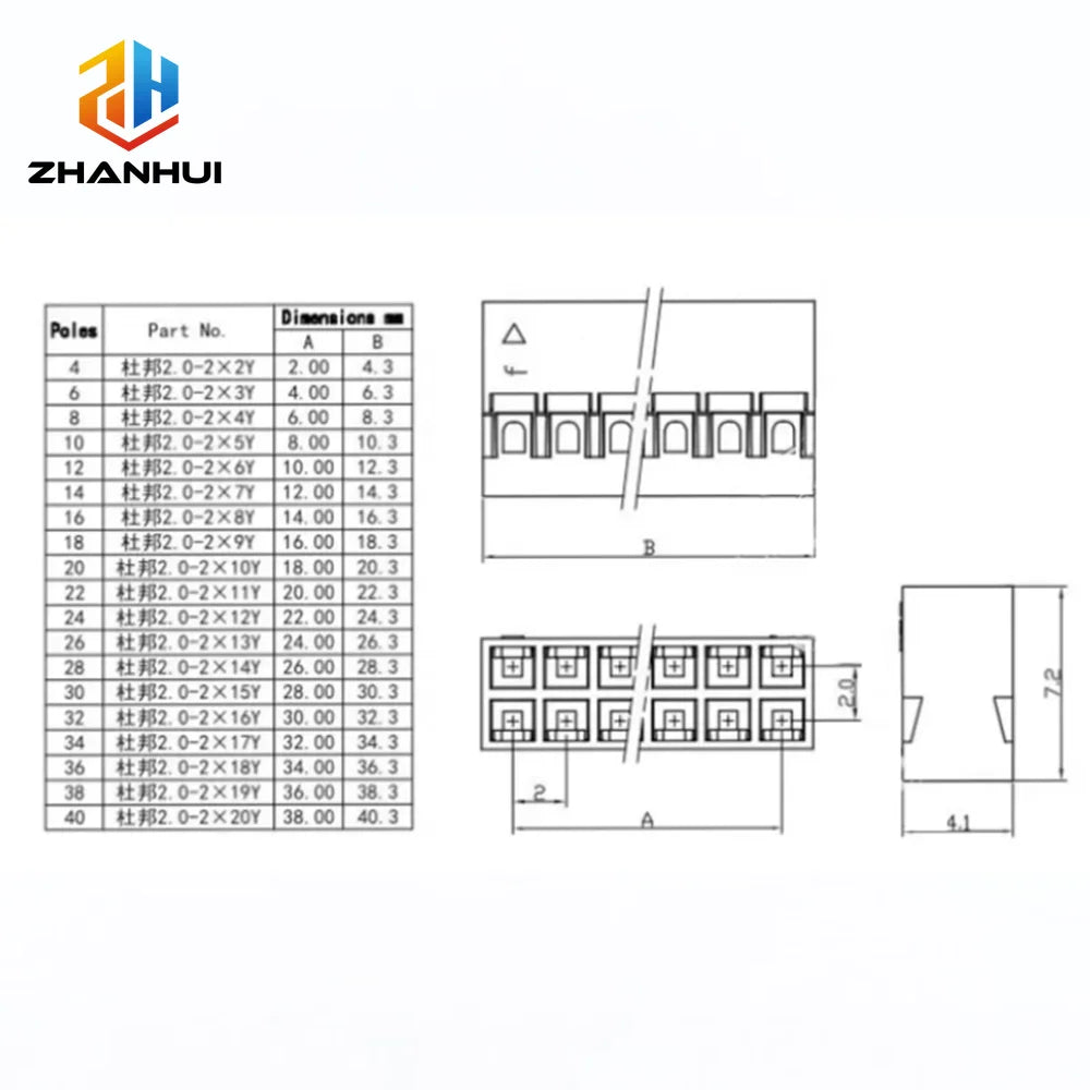 370Pcs 2.0mm Dupont Connector Kit, Double Row Pin Header Housing & Female Terminal Set, Jumper Wire DIY Electronics Components