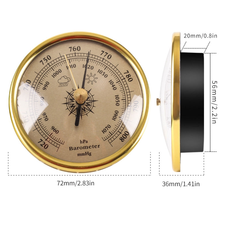2025 New 72mm Barometer Temperature and Humidity Gauge Monitor Indoor Thermometer with Humidity for Home Wall Room Incubator