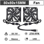 Gdstime 40mm 50mm DC 5V USB 60mm 70mm TV Box Cooling Fan 120mm 140mm Brushless AV Receiver Cooler w 2 in 1 USB Controller Cable