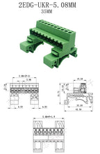 1Sets 2EDG-UKR-5.08mm Cable Butt Joint 35mm Rail Type Terminal Block Screw Plug-in Wire Connector Solderless Butt Joint 2P-24P