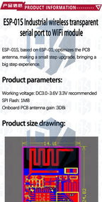ESP8266 WiFi Wireless Transceiver Module ESP-01/ESP-01S/ESP-07/ESP-07S/ESP-12/ESP-12E/ESP-12F for Arduino DIY Projects