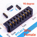 5/20 Pcs Pitch 2.5 MM 8 Positions Female Blade Socket Receptacle Male Header Battery Connector Right Angle Through Holes 7A