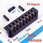 5/20 Pcs Pitch 2.5 MM 8 Positions Female Blade Socket Receptacle Male Header Battery Connector Right Angle Through Holes 7A