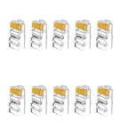 RJ45 Connector CAT6 Pass Through Connectors Crystal End Gold-Plated 8P8C Crimp UTP Standard Ethernet Network Modular Plug