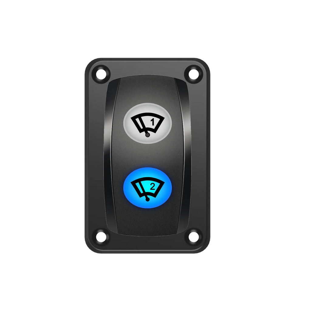 WINDSHIELD WIPER Rocker Switch DPDT 3 Position 2 In 1 Window Washer Switch 12V 20A Waterproof for CARS BOAT BUS RV SUV ATV UTV