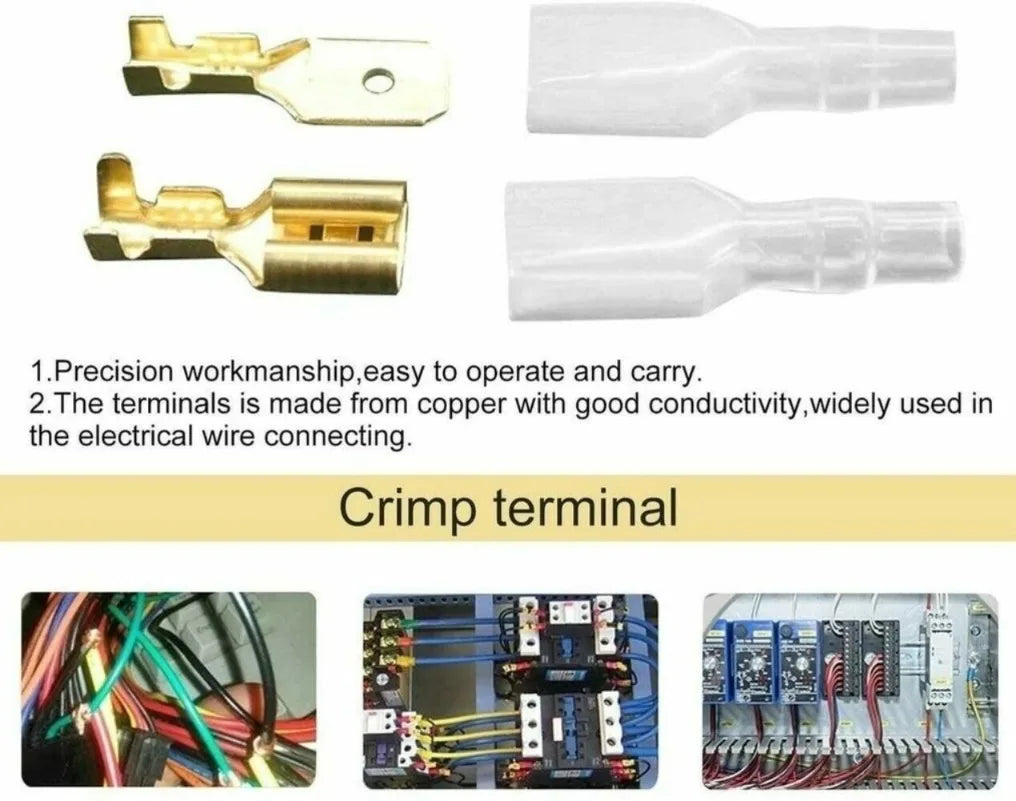 120/315/1000pcs Male and female cable box, insulated cable, male connector, 2.8/6.3mm electric crimping terminal shovel kit