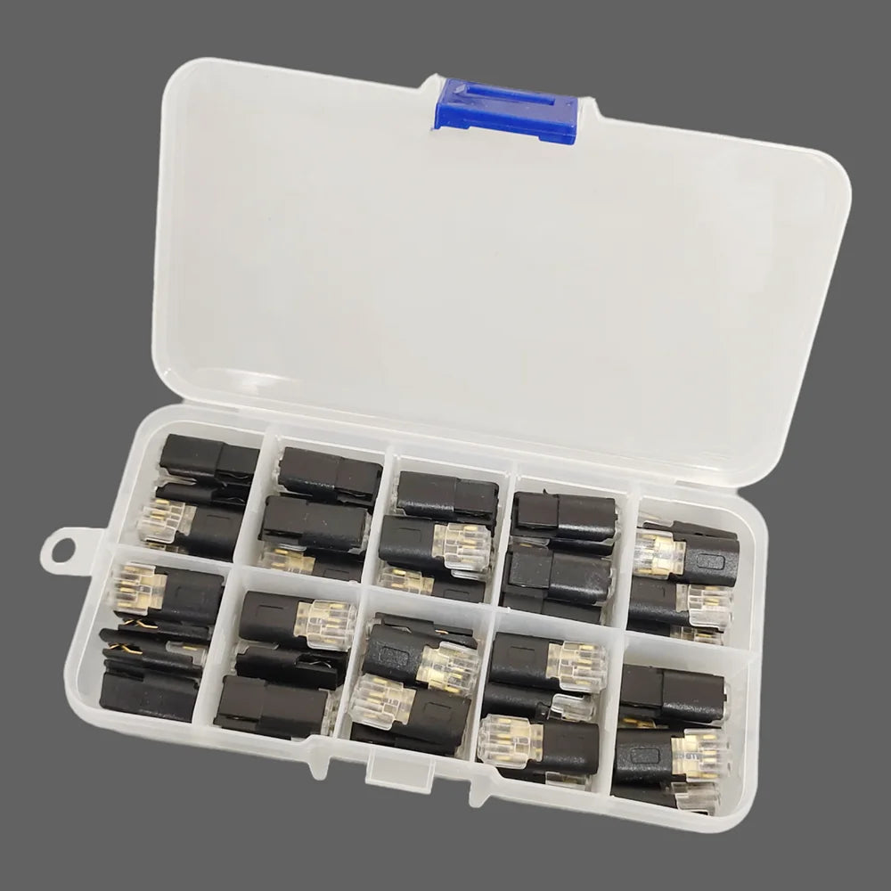 50PCS 2 Pin Waterproof Automotive Electrical Connectors Sealed Dustproof Wire Terminals for Car Wiring And Cable Connections