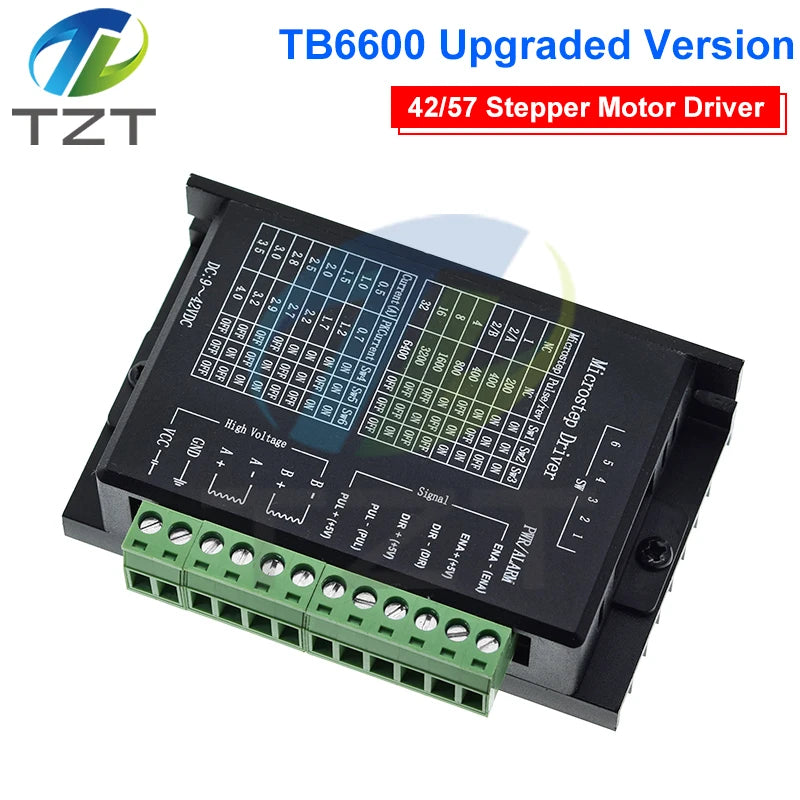 TZT 1/3PCS Stepper Motor Driver TB6600 23 Nema 34 42/57/86 Nema17 4A DC9-40V 1 Axis Stepping Motor CNC Engraving Machine