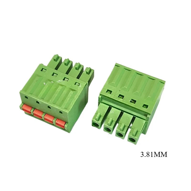 5pcs 15EDGKD 3.81MM Spring Pressed Wiring Terminal  Spring Plug 2-24P Screw-free Plug PCB Board Socket Phoenix Connector