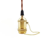 E27/E26 Lamp Base DIY Lampholder With Switch Edison Vintage Lighting Screw Socket Antique Brass Lamp Holder Fixture