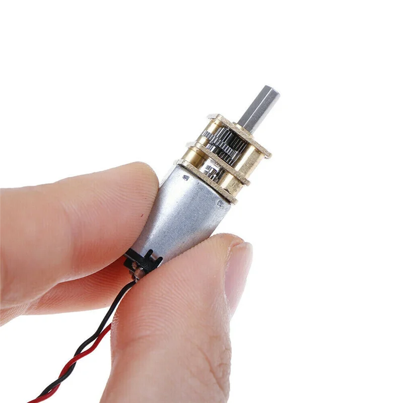 AT19-N20 Mini Micro Metal Gear Motor Set 5Pcs DC 3V-6V Gearwheel Included Full Metal Reducer 60RPM Slow Speed Toy