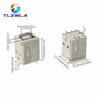 10Pcs Square USB Socket USB B Type Female 180 Degree PCB Welding Parent Connector For Printer Data