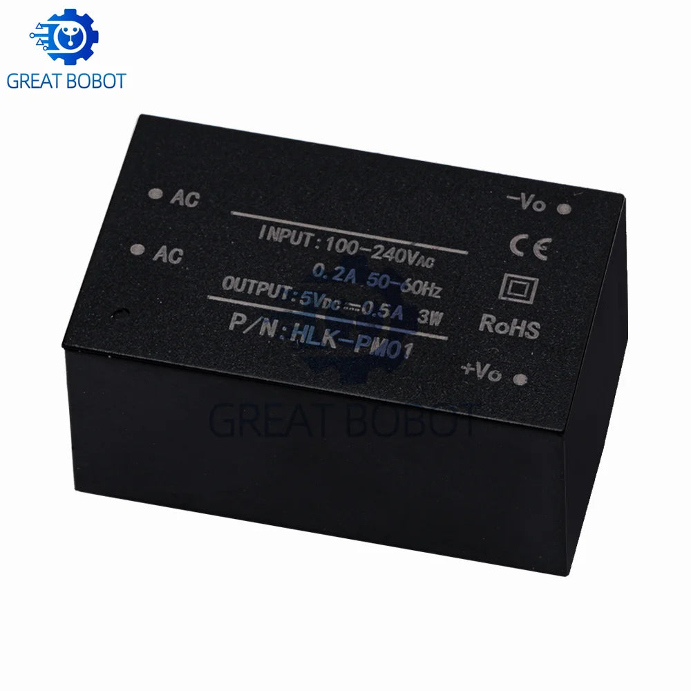 HLK‑PM01/PM03/PM12 Mini Isolated AC‑DC Power Supply Module 220V Input to 5V/3.3V/12V Output for Smart Home