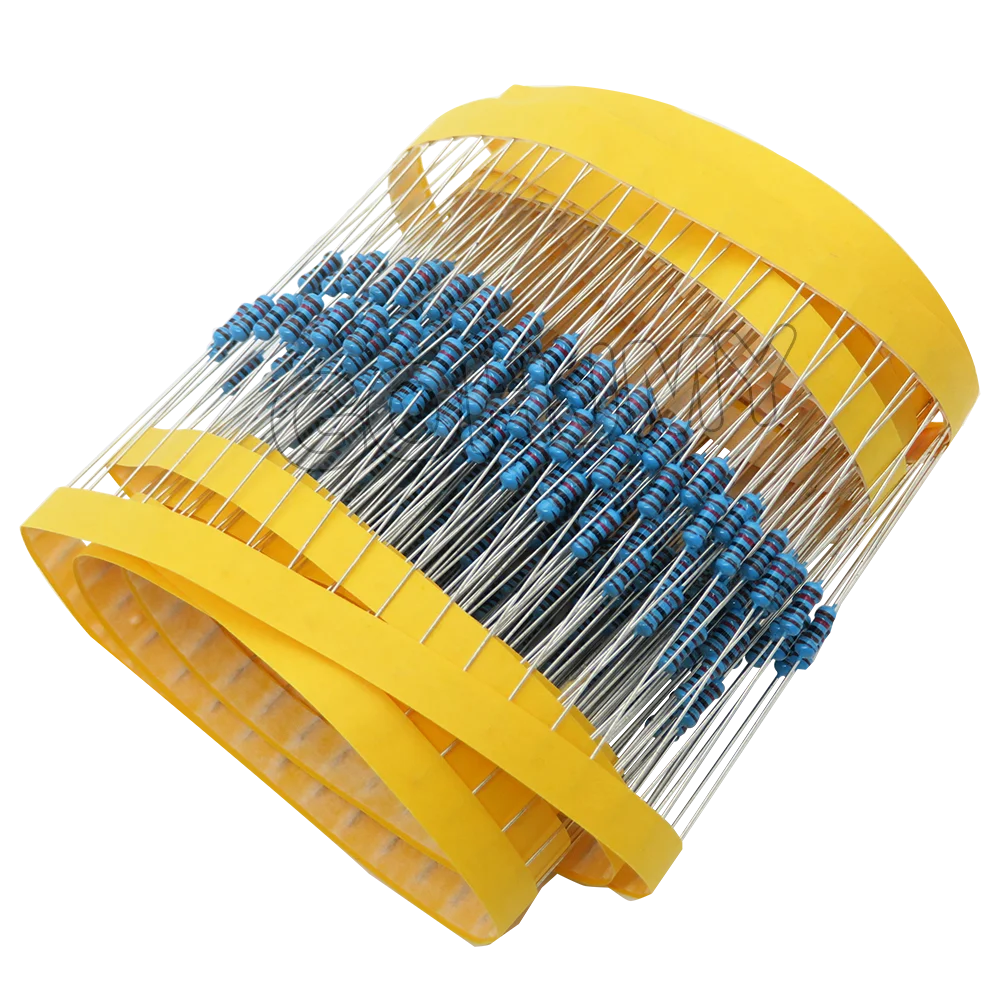600pcs/set 30 Kinds 1/4W Resistance Metal Film Resistor Pack Assorted Kit 1% 1K 10K 10K 100K 220ohm 1M Resistors 300pcs/set