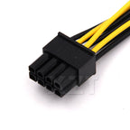 6 inch 2 x Molex 4 pin to 8-Pin PCI Express Video Card Pci-e ATX PSU Power Converter Cable - Molex to Pcie 8 pin Adapter