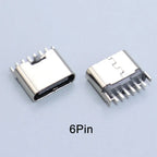 JCD 10PCS 2/6/16/24 Pin Type-C Charging Port USB-C Female Connector Charger Socket PCB Soldering SMD SMT DIY Repair Adapter