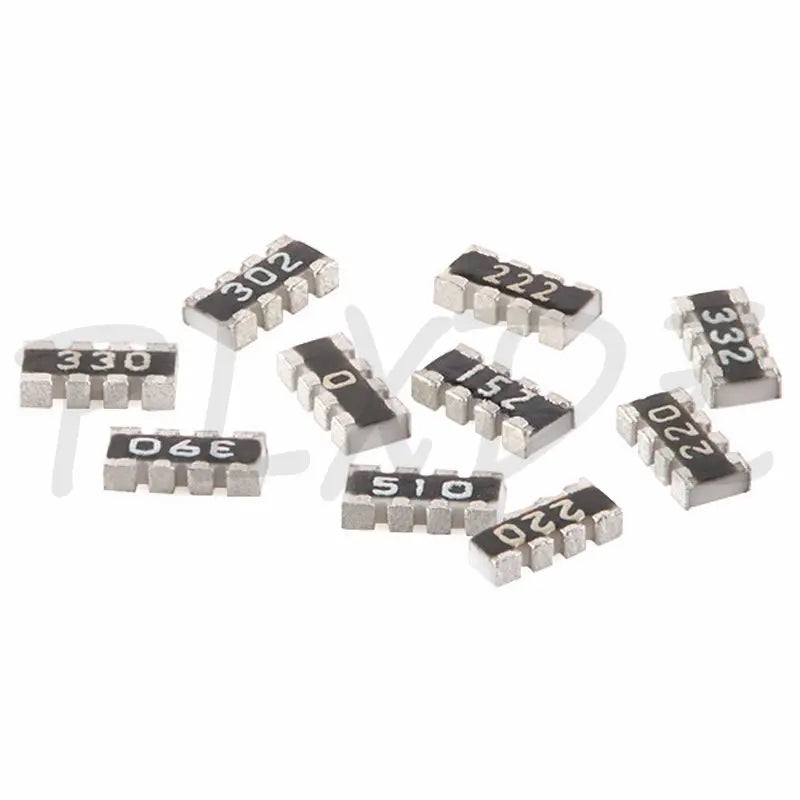 100pcs 0402*4 2*4P 8P4R SMD Network Resistor array 0R~1M 1 10 22 47 100 220 330 470 1K 2.2K 4.7K 10K 22K 47K 100K 220K 470K ohm