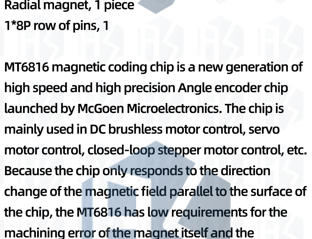 MT6816 High-Speed and High-Precision Magnetic Encoder Magnetic Induction Angle Measurement Sensor Module