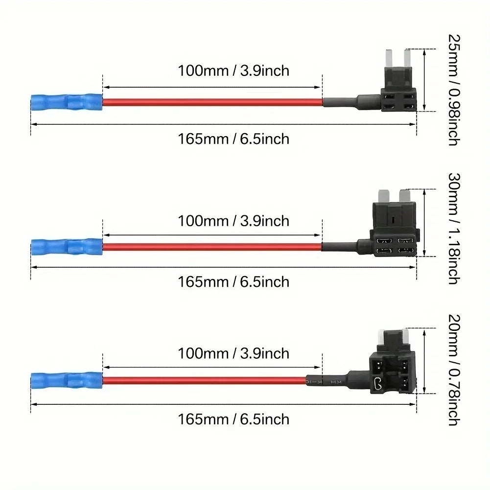 Add A Circuit Standard/Mini/Micro Blade Fuse Boxes Holder Piggy Back Fuses Tap