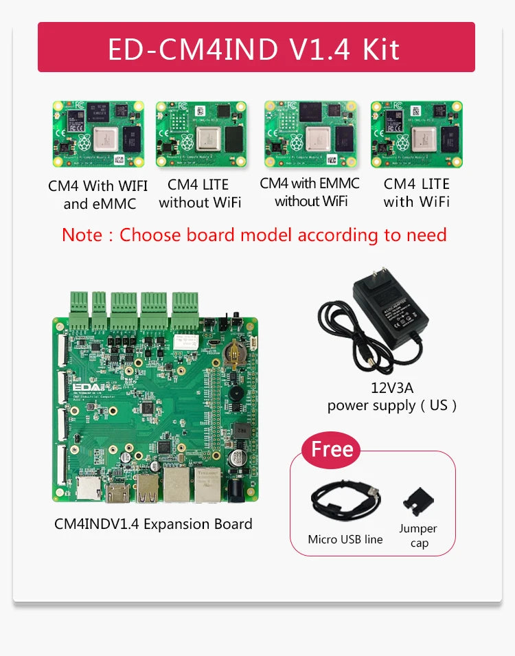 Raspberry Pi CM4101000 CM4101008 CM4101016 CM4101032 CM4001000 CM4001008 CM4001016 CM4001032 CM4 Kit Compute Module 4 WiFi EMMC