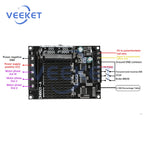 DC 6-80V BLDC Three Phase DC Brushless Motor Controller PWM High Power 1600W 20A Hall Motor Control Driver Board Motor Regulator