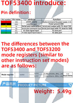TOF53200/TOF53400 2M/4M ToF Distance Sensor - VL53L1X/VL53L0X 3V-5V for Arduino Projects