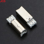 JCD 5pcs USB 2.0 And USB 3.0 Connector Female Socket Male Jack B Type 90°/180° Connector Soldering DIY Printer Interface Repair