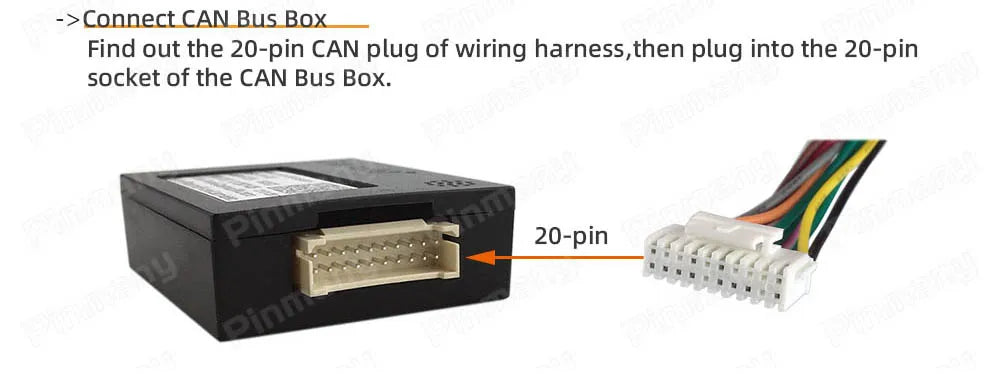 Pinmany Car Radio Cable OPC7 16-pin Power Wire Harness Adapter with CAN Bus Decoder for Opel Adam Insignia Astra K Corsa E