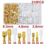 Male Female Wire Box Insulated Cable Macho Connector 2.8/6.3mm Electrical Crimp Terminals Termin Spade Connectors Assorted Kit