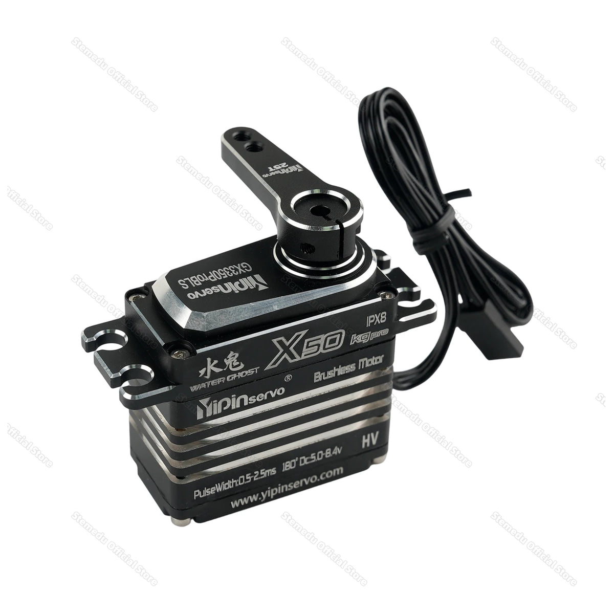 GX Yipin X50 Pro 50KG HV Servo Waterproof IPX8 Digital Brushless Motor for 1/8 1/10 RC Cars/Crawlers 25T Metal Arm Gear 180/270