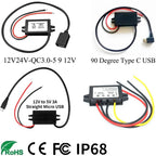 15W 12V 24V to 5V 3A DC-DC Step Down Buck Converter Regulator Power Supply Module Mini USB Micro USB Male Female Type-C Adapter