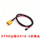 XT90 to GX16 Model Aircraft Connector GX16 2/3 Pin Male To Female Electric Vehicle Power Cord XT90 Battery Charging Output Cable