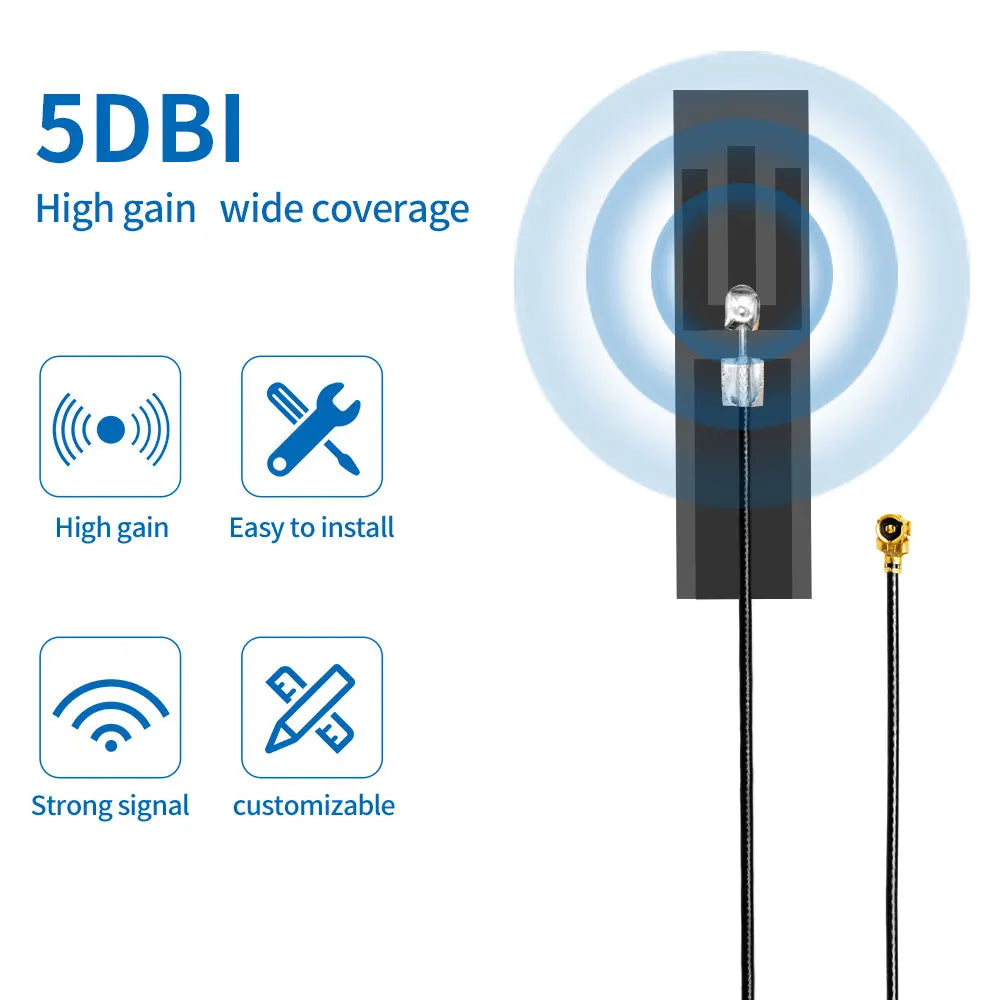 2pcs FPC Wifi Antenna 2.4G 5.8G Dual Band Built-in Soft Board Patch Antennae