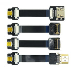 Ribbon FPV HDMI-Compatible Connector Flexible Flat Cable Raspberry Pi 4 Micro HDMI To HDMI Mini HDMI Female 90 Degree FFC 20pin