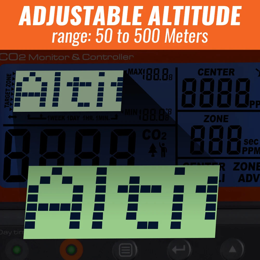 Digital CO2 Carbon Dioxide Monitor Controller Sensor W/ Relay Function NDIR Sensing Probe For Greenhouse Mushroom Farm
