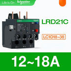 Schneider Thermal Overload Relay LRD12C LRD16C LRD21C LRD32C Relay Three-Pole Thermal Magnetic Trip 10A LC1D Overload Protection