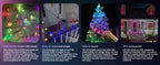 RGB Leather LED Fairy Lights 10M 40M Smart Bluetooth Music Light String IP65 Holiday Garland Decoration