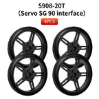 4 PCS 5908 Silicone Tire Wheel Compatible Robot Smart Car N20 TT Motor With 360-degree SG90 MG996R Servo For Arduino Project