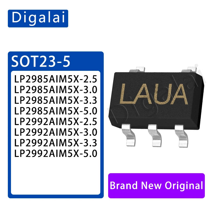 100%New origina 5PCS-10pcs LP2992AIM5X-2.5 LP2981AIM5X-5.0 LP2980 LP2985 LP2992 3.3 3.0 2.5 SOT23 LDO linear regulator chip