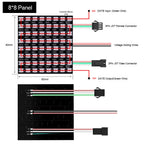 1~5Pcs WS2812B 8x8 16x16 RGB LED Digital Flexible Individually Addressable Panel Screen WS2812 8x32 Smart Pixel Module Matrix 5V
