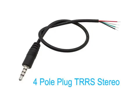 3.5mm 2.5mm Male Plug/Female Jack to Bare Wire Open End TS Mono/3 Pole/4 Pole TRRS Stereo Plug Jack Connector Audio Cable