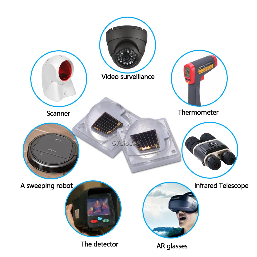 1pcs 1W 3W High Power 3535 LED Chip IR 1000nm 1200nm 1300nm 1500nm1600nm Infrared FarRed Diode Lamp for DIY Night Vision Camera