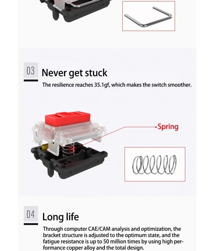 Kailh Low Profile Choc Switch 1350 Chocolate Keyboard Switch Clicky Tactile Linear Multicolor Switch Mechanical Keyboard Laptop
