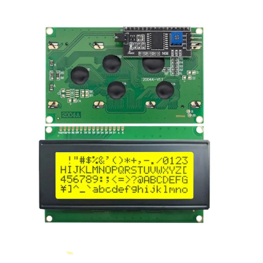 5V LCD Board 2004 20X4 Display Blue Yellow Screen LCD2004+I2C Board English Russian Cyrillic Font For 3D Printer IIC I2C Adpater
