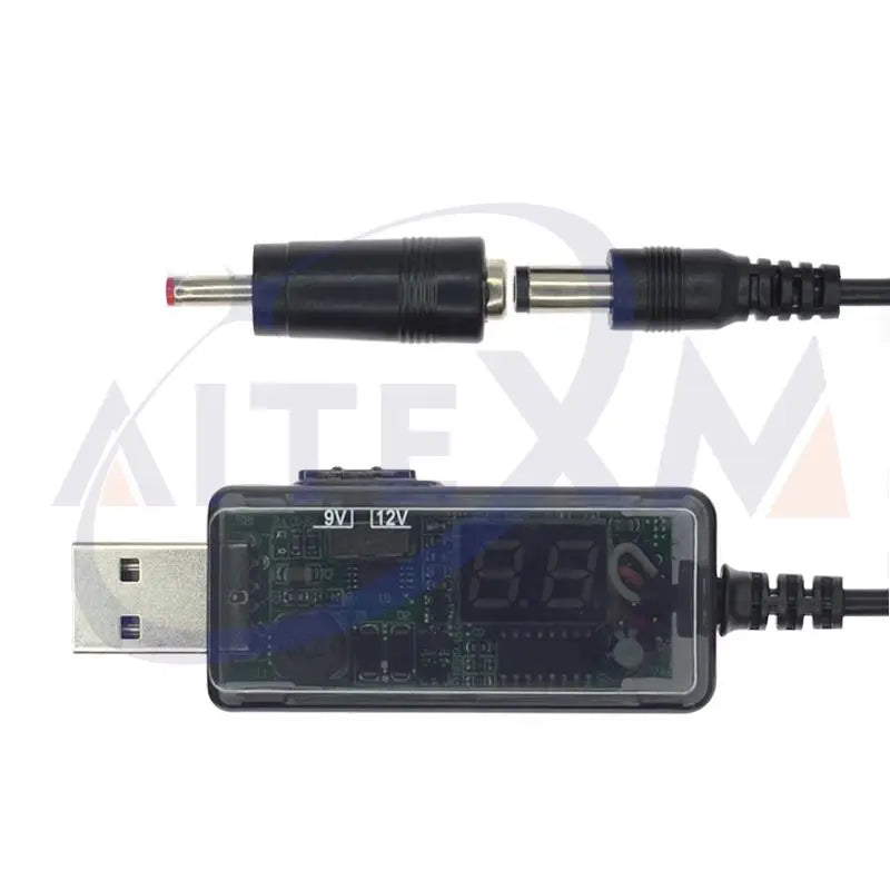 USB Boost Converter DC 5V to 9V 12V USB Step-up Converter Cable + 3.5x1.35mm Connecter For Power Supply/Charger/Power Converter